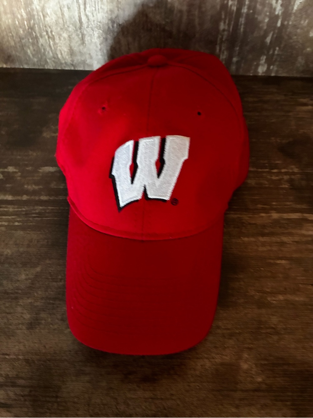 Wisconsin Badgers Red Baseball Cap with White 'W' Logo